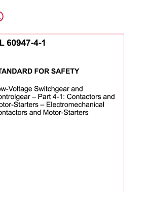 UL 60947-4-1 PDF UL 60947-4-1 PDF